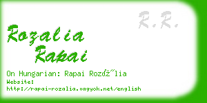 rozalia rapai business card